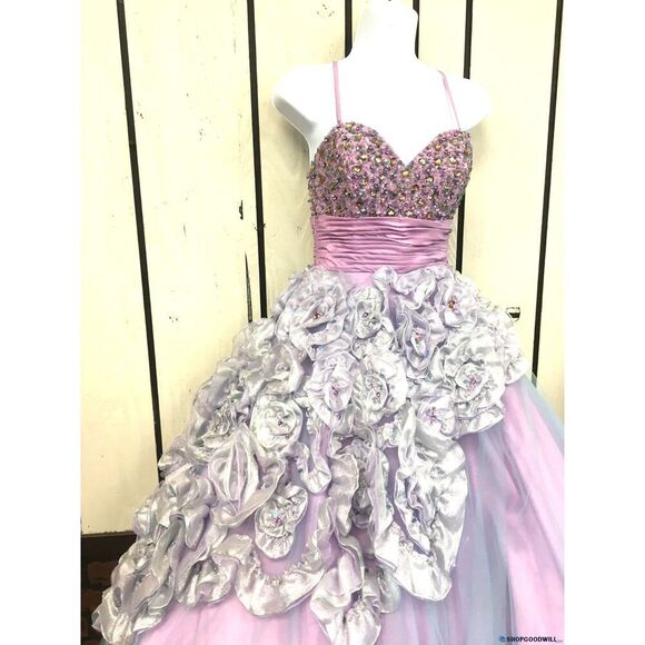 Jovani Lavender/Blue Ball Gown - Size 2 - NWT - Picture 6 of 12